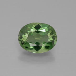 Apatite vert naturelle coupe ovale, 1,39 ct, VVS-VS