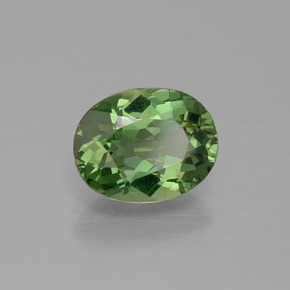 Apatite vert naturelle coupe ovale, 1,39 ct, VVS-VS
