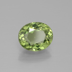 Apatite Vert chaud naturelle Coupe ovale, 1.65 ct, VVS