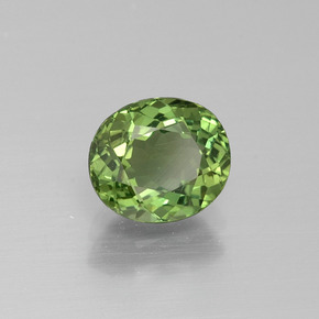 Apatite Vert moyen naturelle Coupe ovale, 1.49 ct, VS