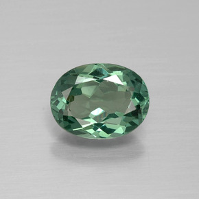 Apatite vert naturelle coupe ovale, 1,20 ct, VVS-VS