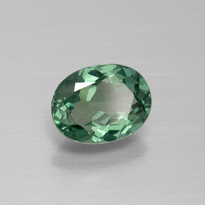 Apatite vert naturelle coupe ovale, 1,20 ct, VVS-VS