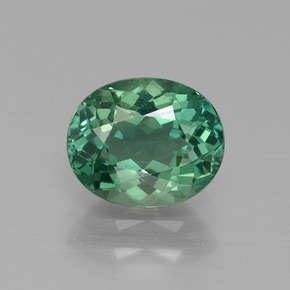 Apatite vert naturelle coupe ovale, 1,36 ct, VVS-VS