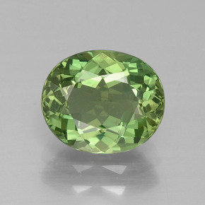 Apatite vert naturelle coupe ovale, 1,74 ct, VS