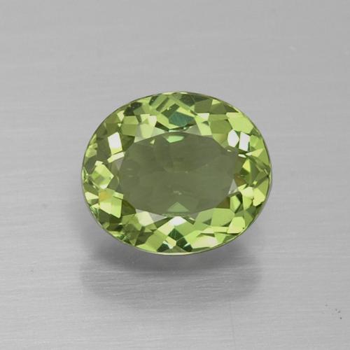 Apatite Vert chaud naturelle Coupe ovale, 1.08 ct, VS