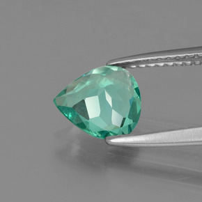 Apatite Vert naturelle En forme de poire, 1.28 ct, VVS-VS