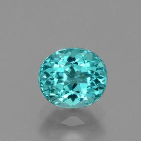 Apatite vert naturelle coupe ovale, 1,37 ct, VS