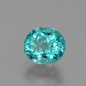Apatite vert naturelle coupe ovale, 1,37 ct, VS