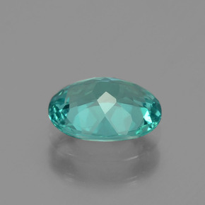 Apatite vert naturelle coupe ovale, 1,28 ct, VVS