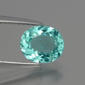 Apatite Vert bleu naturelle Coupe ovale, 1.04 ct, VS