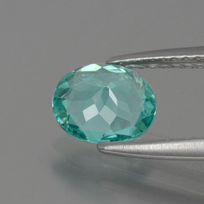 Apatite Vert bleu naturelle Coupe ovale, 1.04 ct, VS