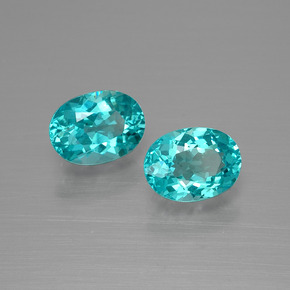 Achetez naturel ct Bleu vert Apatite gems, Coupe ovale, En provenance Madagascar chez GemSelect. En stock, livraison internationale!