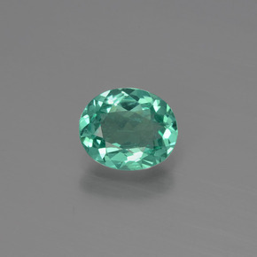Apatite vert naturelle coupe ovale, 0,88 ct, VS