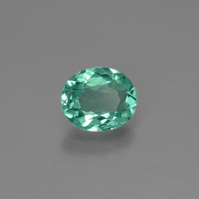 Apatite vert naturelle coupe ovale, 0,88 ct, VS