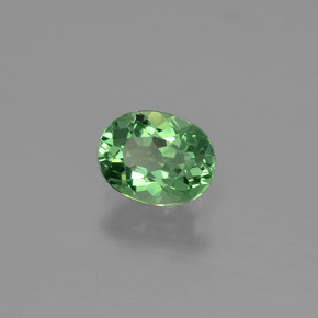 Apatite vert naturelle coupe ovale, 0,95 ct, VVS-VS
