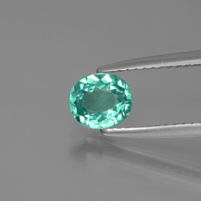 Apatite Vert naturelle Coupe ovale, 0.68 ct, VS