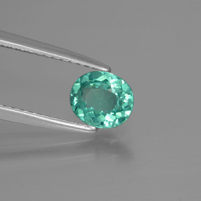 Apatite Vert naturelle Coupe ovale, 0.68 ct, VS