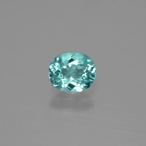 Apatite bleue naturelle coupe ovale, 0,70 ct, VS