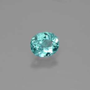Apatite bleue naturelle coupe ovale, 0,70 ct, VS