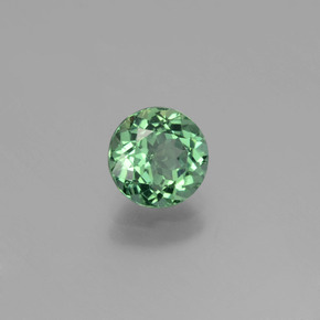 Apatite vert naturelle coupe roude, 1,09 ct, VS
