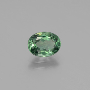 Apatite vert naturelle coupe ovale, 1,18 ct, VVS-VS