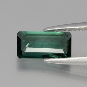 Apatite vert naturelle taille émeraude, 1,28 ct, VS