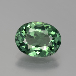 Apatite vert naturelle coupe ovale, 1,62 ct, VS
