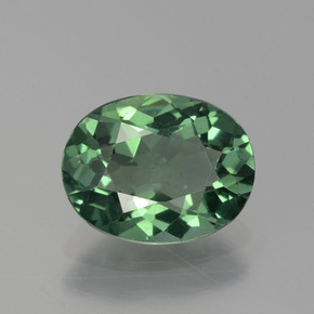 Apatite vert naturelle coupe ovale, 1,62 ct, VS