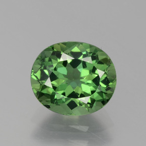 Apatite vert naturelle coupe ovale, 1,72 ct, VS