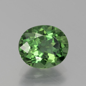Apatite vert naturelle coupe ovale, 1,72 ct, VS
