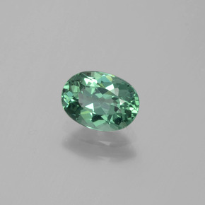 Apatite vert naturelle coupe ovale, 0,82 ct, VVS-VS