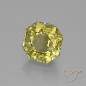 Apatite Jaune terreux naturelle Octogone / coupe Émeraude, 5.88 ct, VS-SI