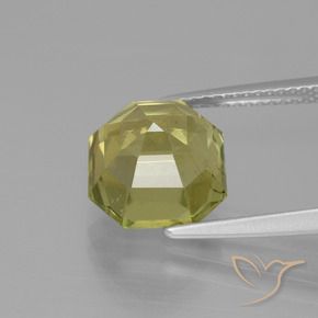 Apatite Jaune terreux naturelle Octogone / coupe Émeraude, 5.88 ct, VS-SI