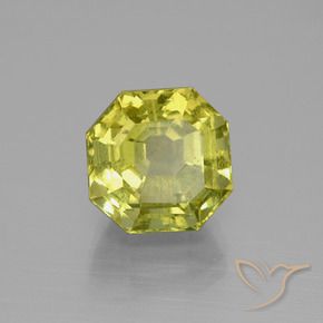 Apatite Jaune clair naturelle Octogone / coupe Émeraude, 6.29 ct, VS-SI