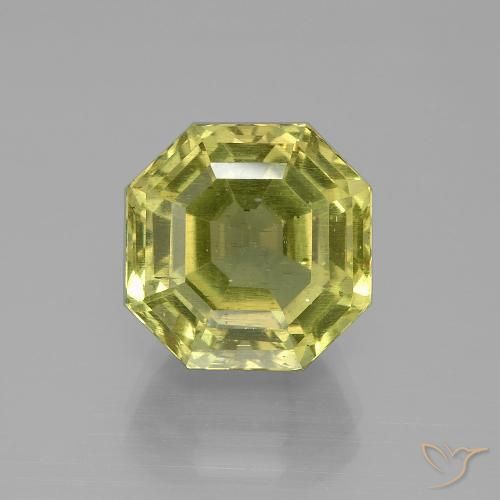 8.30ct Naturel Jaune verdâtre Apatite, Taille émeraude, VS