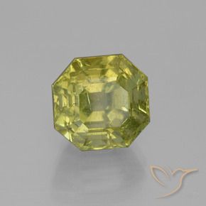 Apatite Vert jaune naturelle Octogone / coupe Émeraude, 7.77 ct, VS-SI