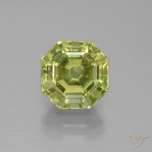 4.70ct Naturel Jaune moyen Apatite, Taille émeraude, VS-SI