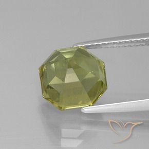 Apatite Jaune moyen naturelle Octogone / coupe Émeraude, 4.70 ct, VS-SI