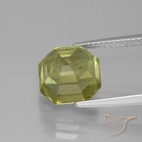 Apatite Jaune moyen naturelle Octogone / coupe Émeraude, 5.75 ct, VS-SI