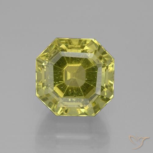 9.32ct Naturel Jaune moyen Apatite, Taille émeraude, VS