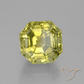 Apatite Jaune moyen naturelle Octogone / coupe Émeraude, 9.32 ct, VS