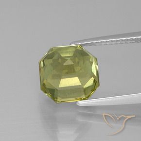 Apatite Jaune moyen naturelle Octogone / coupe Émeraude, 5.48 ct, VS