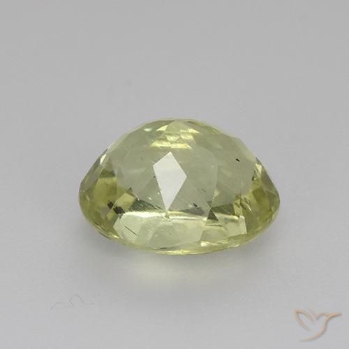 Apatite Vert jaunâtre naturelle ovale, 1.73 ct, VS-SI