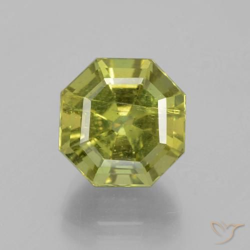 12.42ct Naturel Vert chaud et terreux Apatite, Taille émeraude, SI