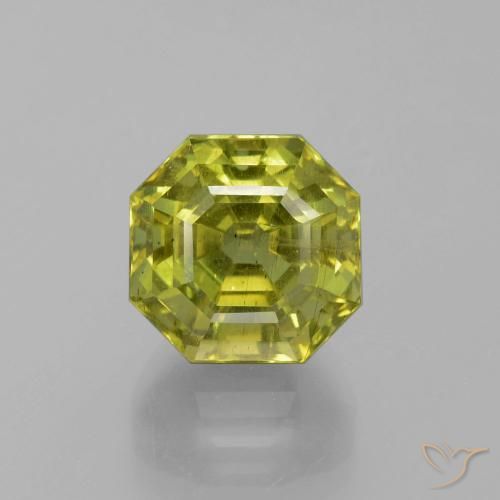 11.26ct Naturel Vert forêt chaud Apatite, Taille émeraude, VS-SI