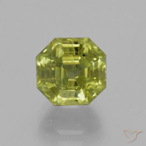 4.46ct Naturel Vert chaud et terreux Apatite, Taille émeraude, VS-SI