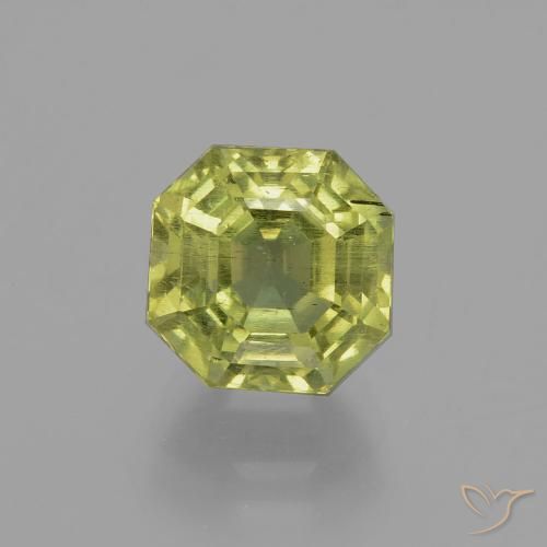 3.83ct Naturel Vert jaunâtre Apatite, Taille émeraude, VS