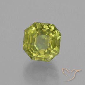 Apatite Vert clair naturelle Octogone / coupe Émeraude, 4.14 ct, VS-SI