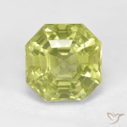 3.03ct Naturel Jaune clair Apatite, Taille émeraude, VS