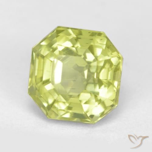 Apatite Jaune clair naturelle Octogone / coupe Émeraude, 3.03 ct, VS